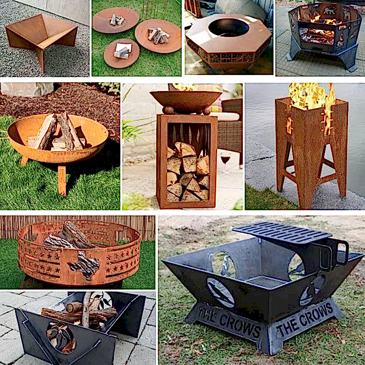 Rust Corten Steel Grille Metal Garden Fence