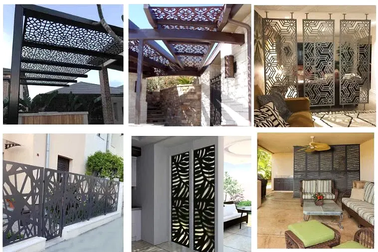 Rust Corten Steel Grille Metal Garden Fence