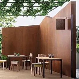 Builing Dekorasyon Perde Duvar Corten Çelik