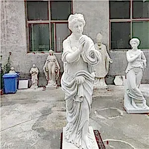 Özel El Oyması Zarif Kadın Mermer Büst Heykeli