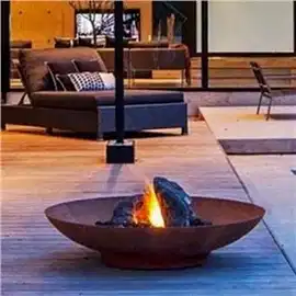 Açık Corten Çelik Yangın Brülör Pot Bowl