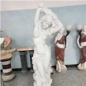 Saf Beyaz Mermer Kadın Vücut Heykeli