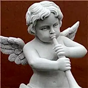 Beyaz Mermer Heykel Bahçe Aşk Tanrısı Heykeli