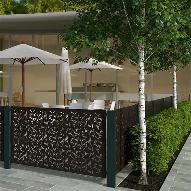 Pas korden çelik ızgara metal bahçe çit
