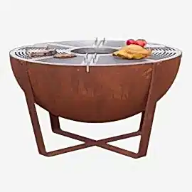 Açık hava pişirme ahşap kömür yanan barbekü hafif çelik ızgara tabak