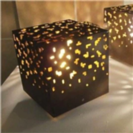 Açık Dekoratif Led Bollard Bahçe Çim Lambası Kare Işık Kutusu