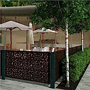 Pas korden çelik ızgara metal bahçe çit