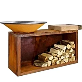 Yangın Masası Korden Çelik Açık Hava Pişirme Barbekü Izgara