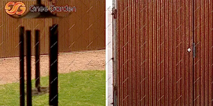 Corten Steel modern outdoor fence