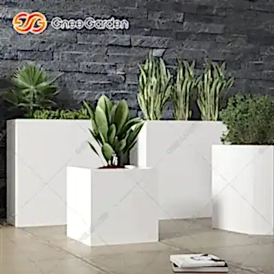 Küp galvanizli çelik saksı