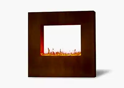 Paslanmış açık hava odun büyük depolama